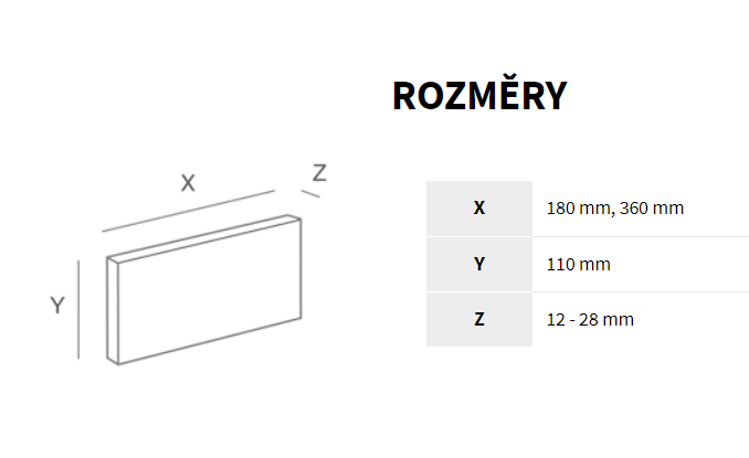 SALVADOR 1 rozměry